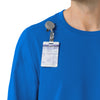 Force Cross-Flex Men's Crew Neck Long Sleeve Scrub Top Royal side detail 2