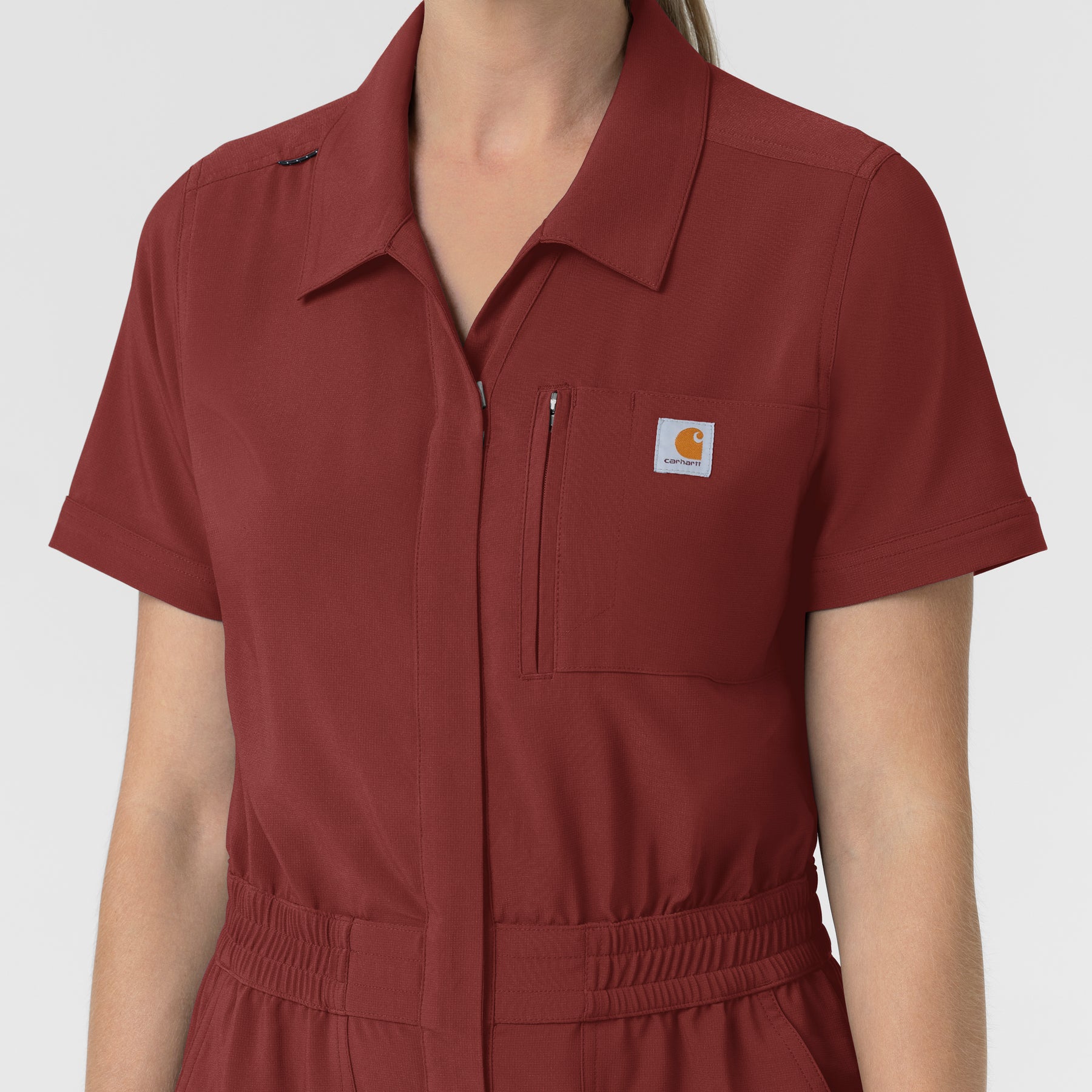 Force Cross-Flex Women’s Force Cross-Flex Short Sleeve Scrub Coverall Amber Terrain hemline detail