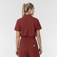 Carhartt Women’s Force Cross-Flex Short Sleeve Scrub Coverall - Amber Terrain