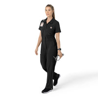 Force Cross-Flex Women’s Force Cross-Flex Short Sleeve Scrub Coverall Black full scrub set
