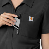 Force Cross-Flex Women’s Force Cross-Flex Short Sleeve Scrub Coverall Black side detail 2
