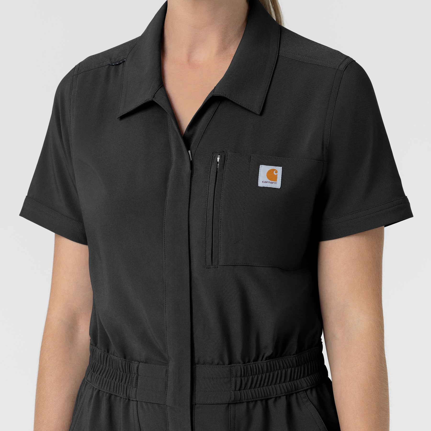 Force Cross-Flex Women’s Force Cross-Flex Short Sleeve Scrub Coverall Black hemline detail