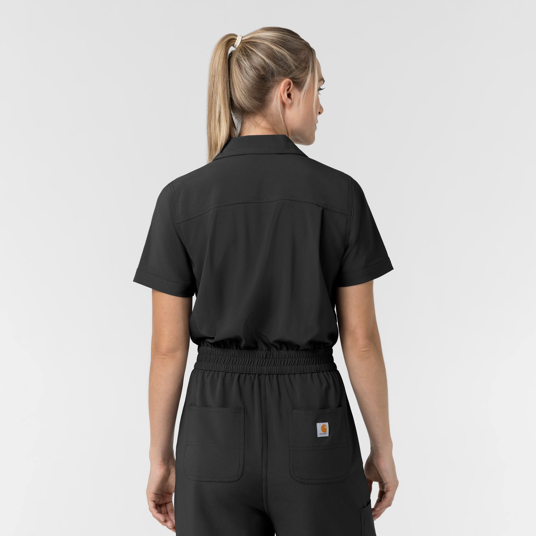 Carhartt Women’s Force Cross-Flex Short Sleeve Scrub Coverall - Black