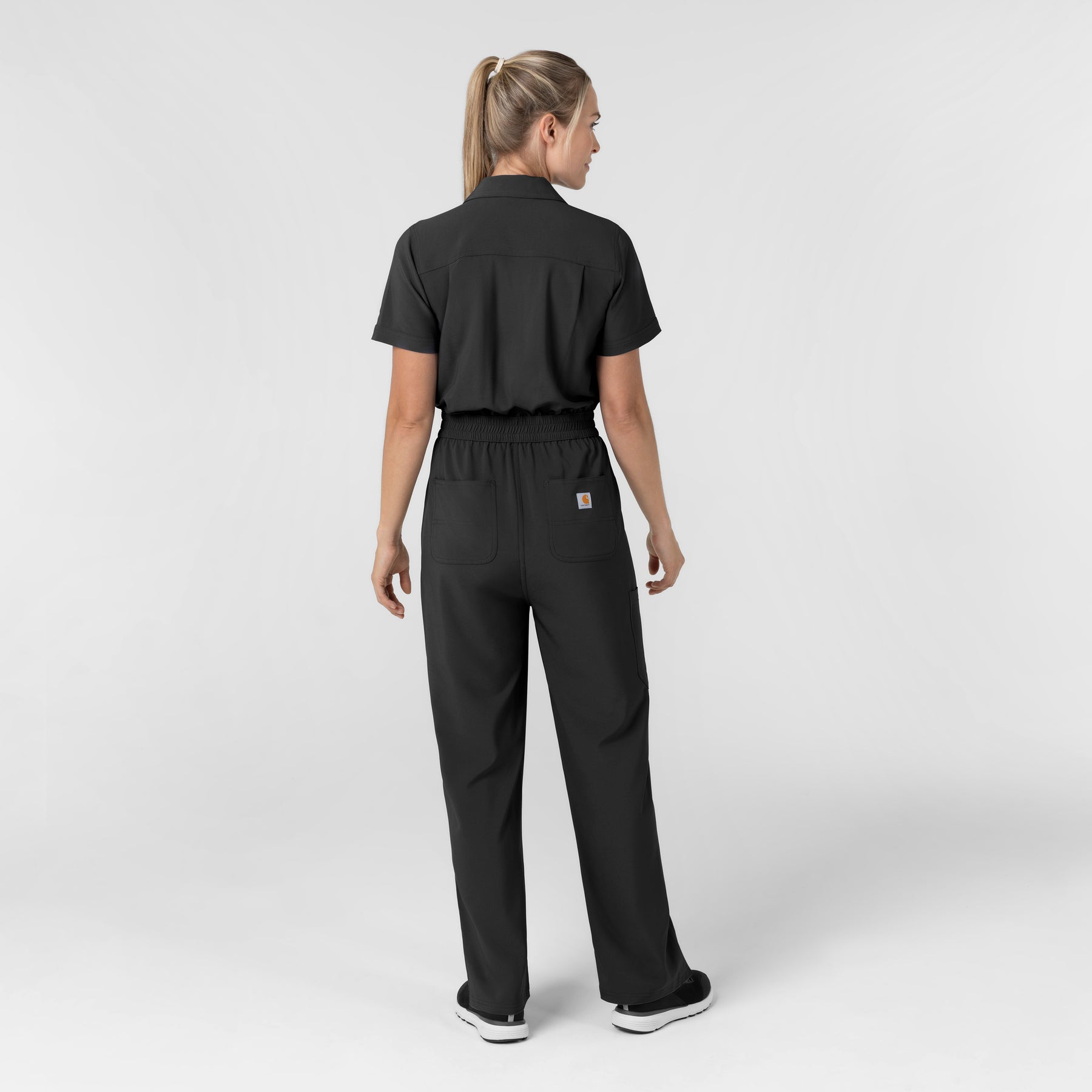 Force Cross-Flex Women’s Force Cross-Flex Short Sleeve Scrub Coverall Black back view