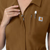 Carhartt Cross-Flex Women’s Cross-Flex Short Sleeve Scrub Coverall - Carhartt Brown