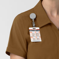 Force Cross-Flex Women’s Force Cross-Flex Short Sleeve Scrub Coverall Carhartt Brown side detail 1