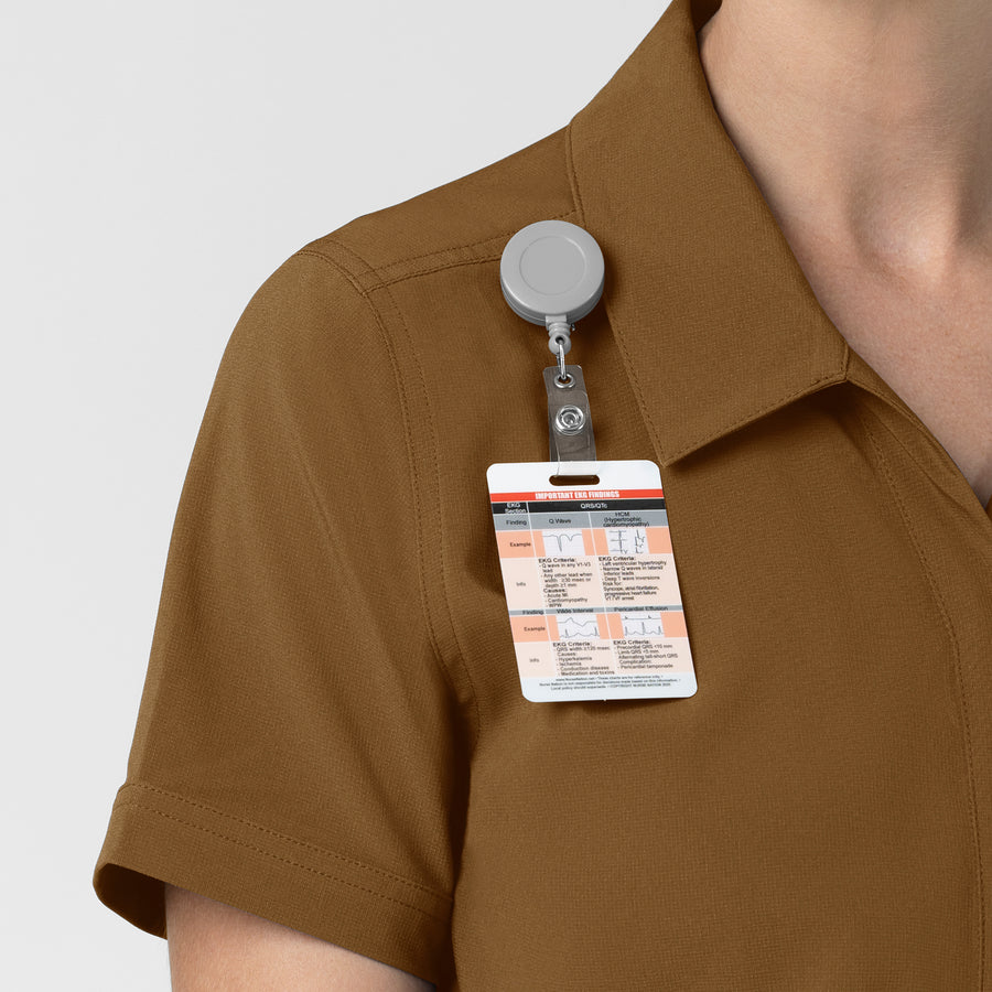 Force Cross-Flex Women’s Force Cross-Flex Short Sleeve Scrub Coverall Carhartt Brown side detail 1