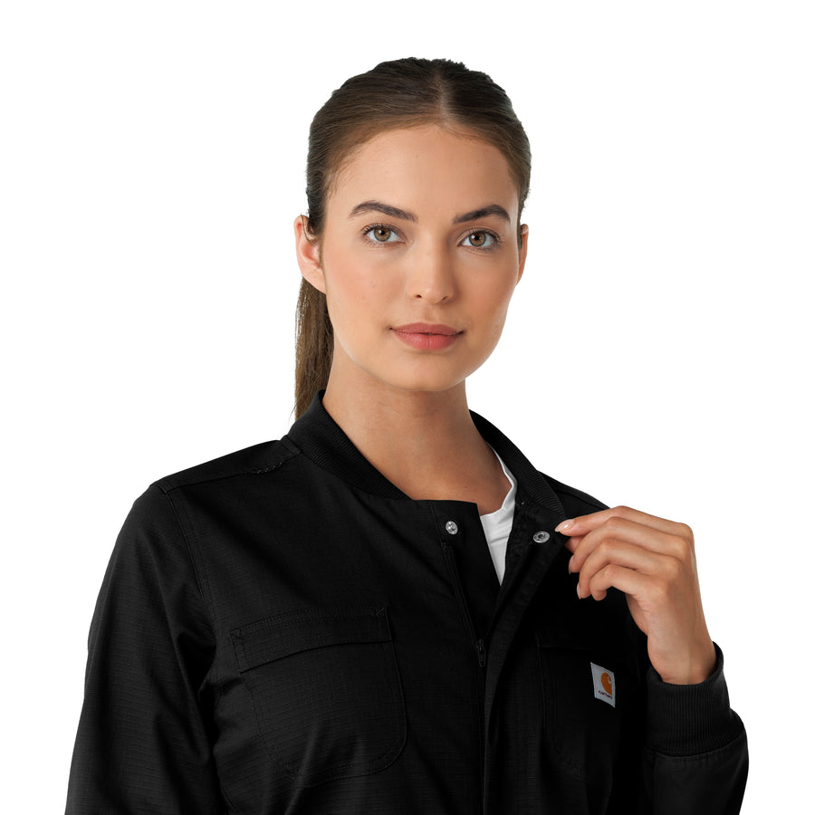 Rugged Flex RSCU Women's Ripstop Coverall Black side detail 1