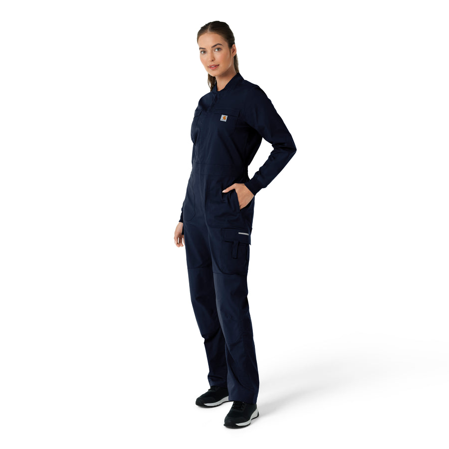 Rugged Flex RSCU Women's Ripstop Coverall Dark Navy side view