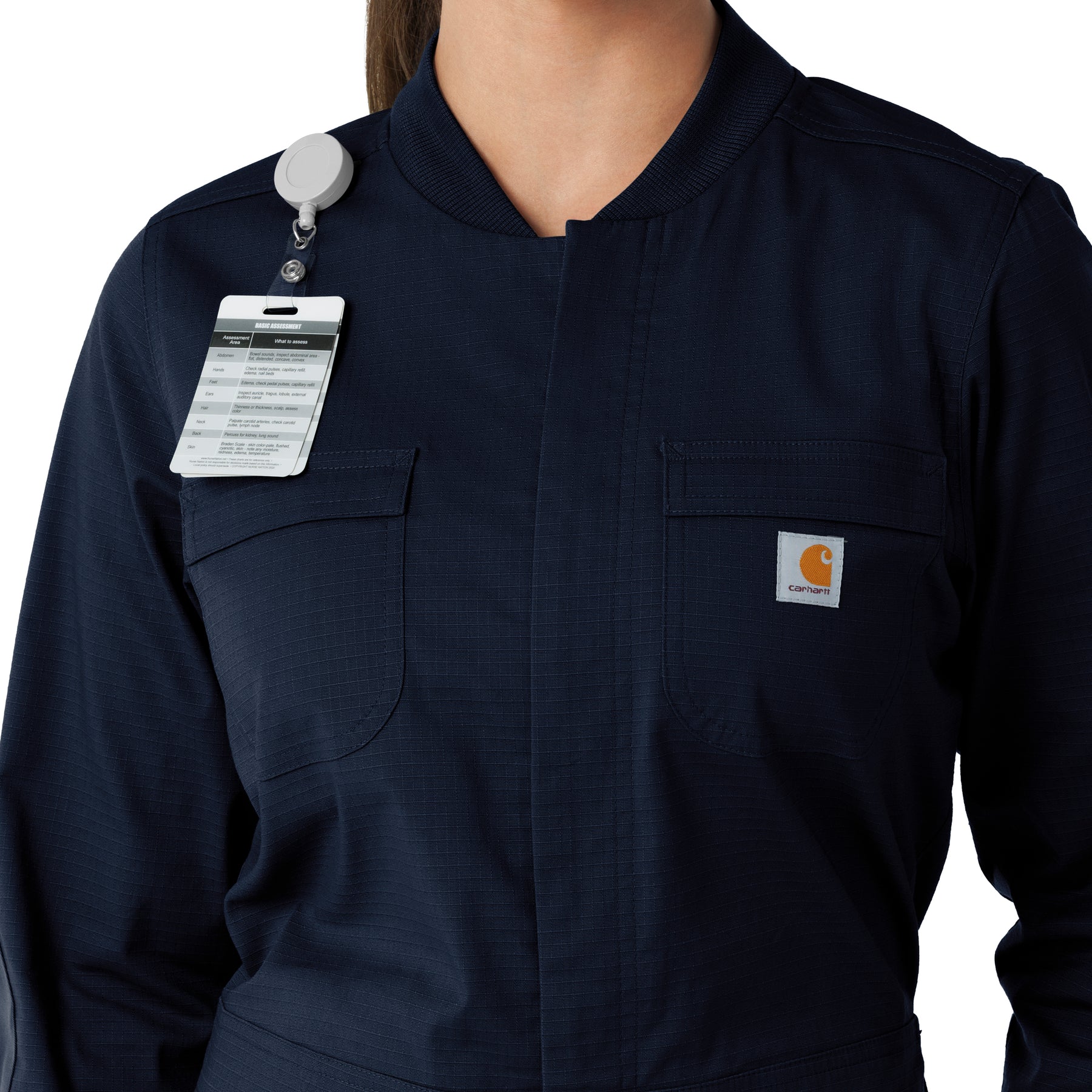 Rugged Flex RSCU Women's Ripstop Coverall Dark Navy side detail 2