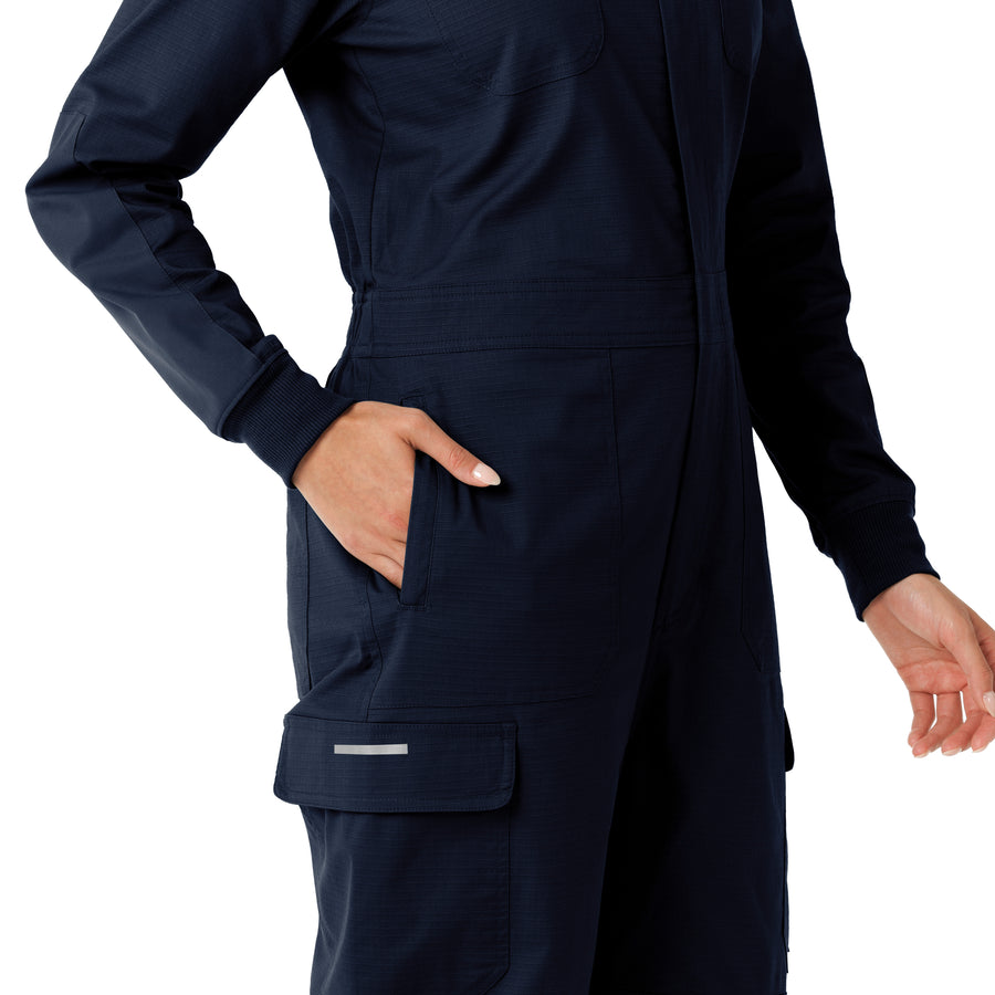 Rugged Flex RSCU Women's Ripstop Coverall Dark Navy back detail