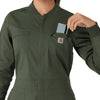 Rugged Flex RSCU Women's Ripstop Coverall Olive hemline detail