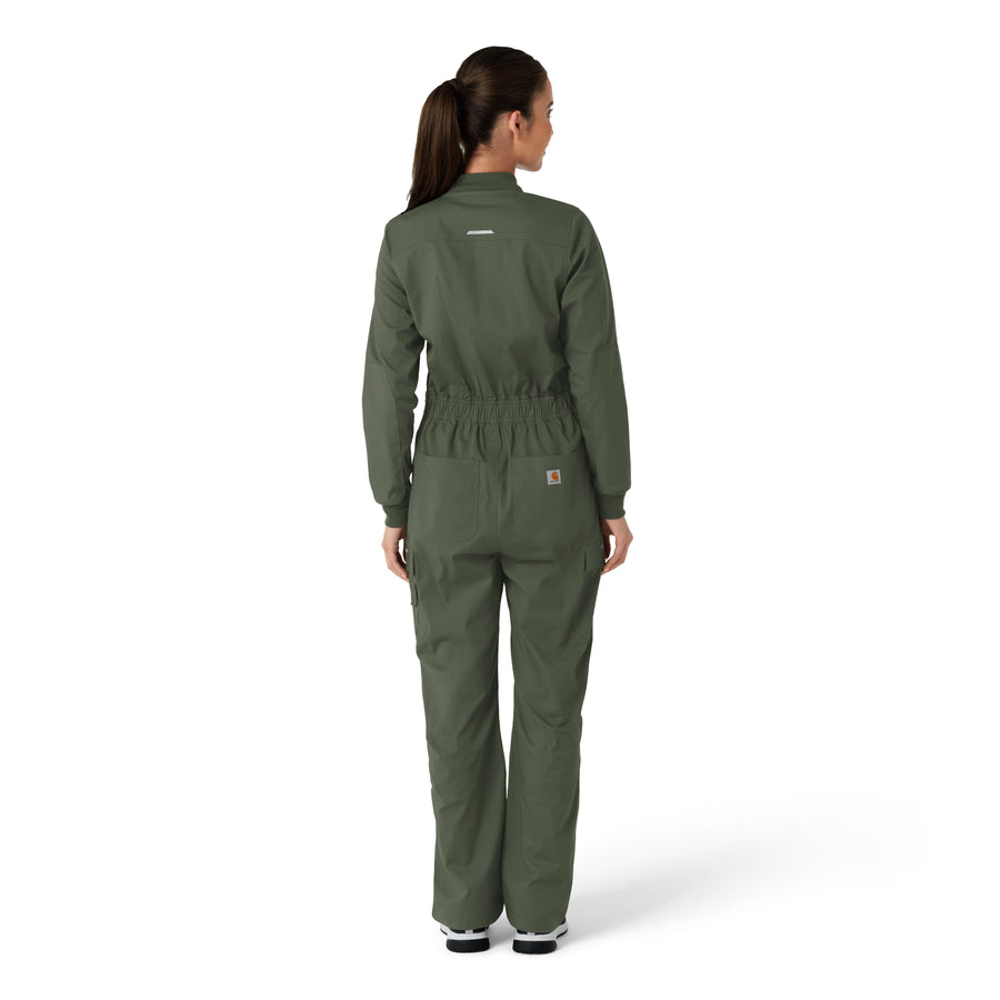 Rugged Flex RSCU Women's Ripstop Coverall Olive back view