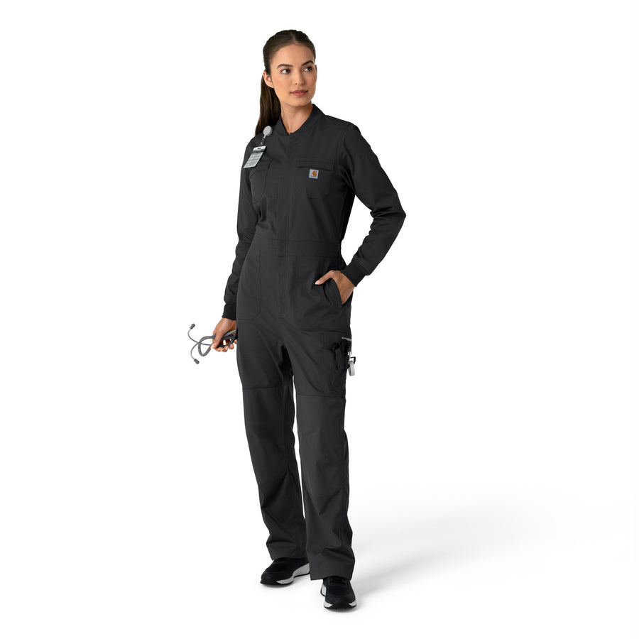 Rugged Flex RSCU Women's Ripstop Coverall Pewter full scrub set