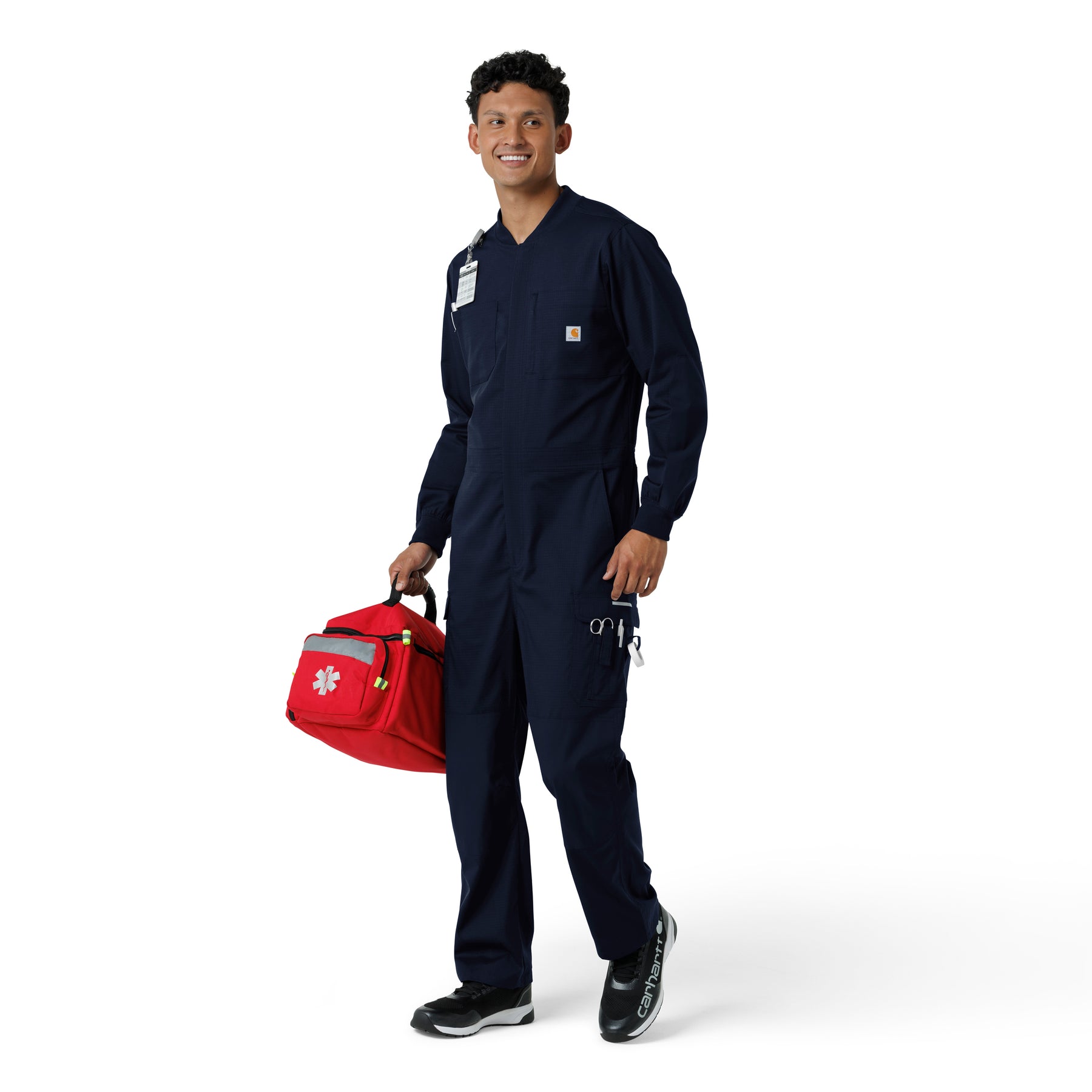 Rugged Flex RSCU Men's Ripstop Coverall Dark Navy full scrub set