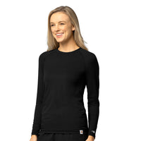 Force Sub-Scrubs Women's Performance Long Sleeve Tee Black