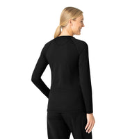 Force Sub-Scrubs Women's Performance Long Sleeve Tee Black back view