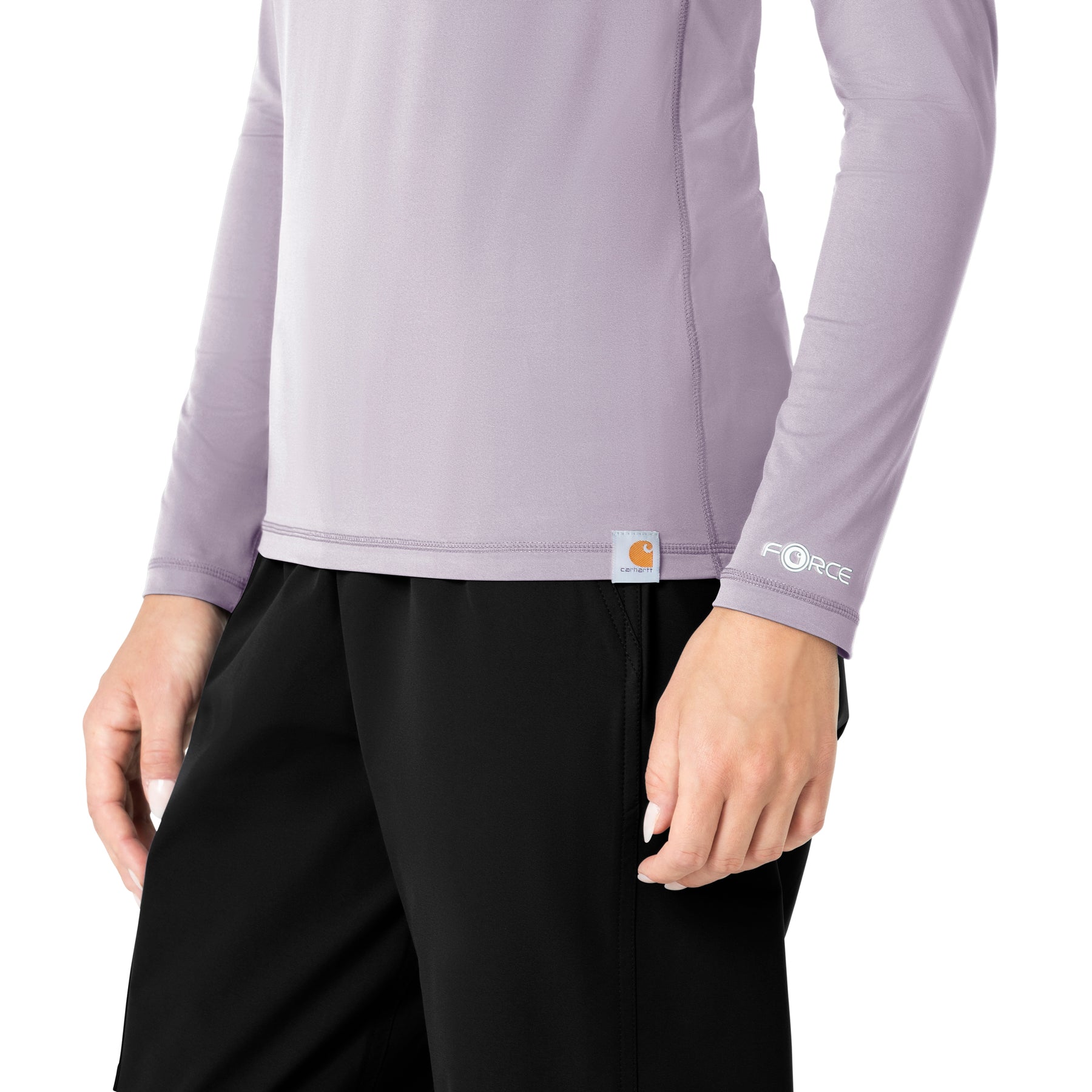 Layers Women's Performance Long Sleeve Tee Mica side detail 1