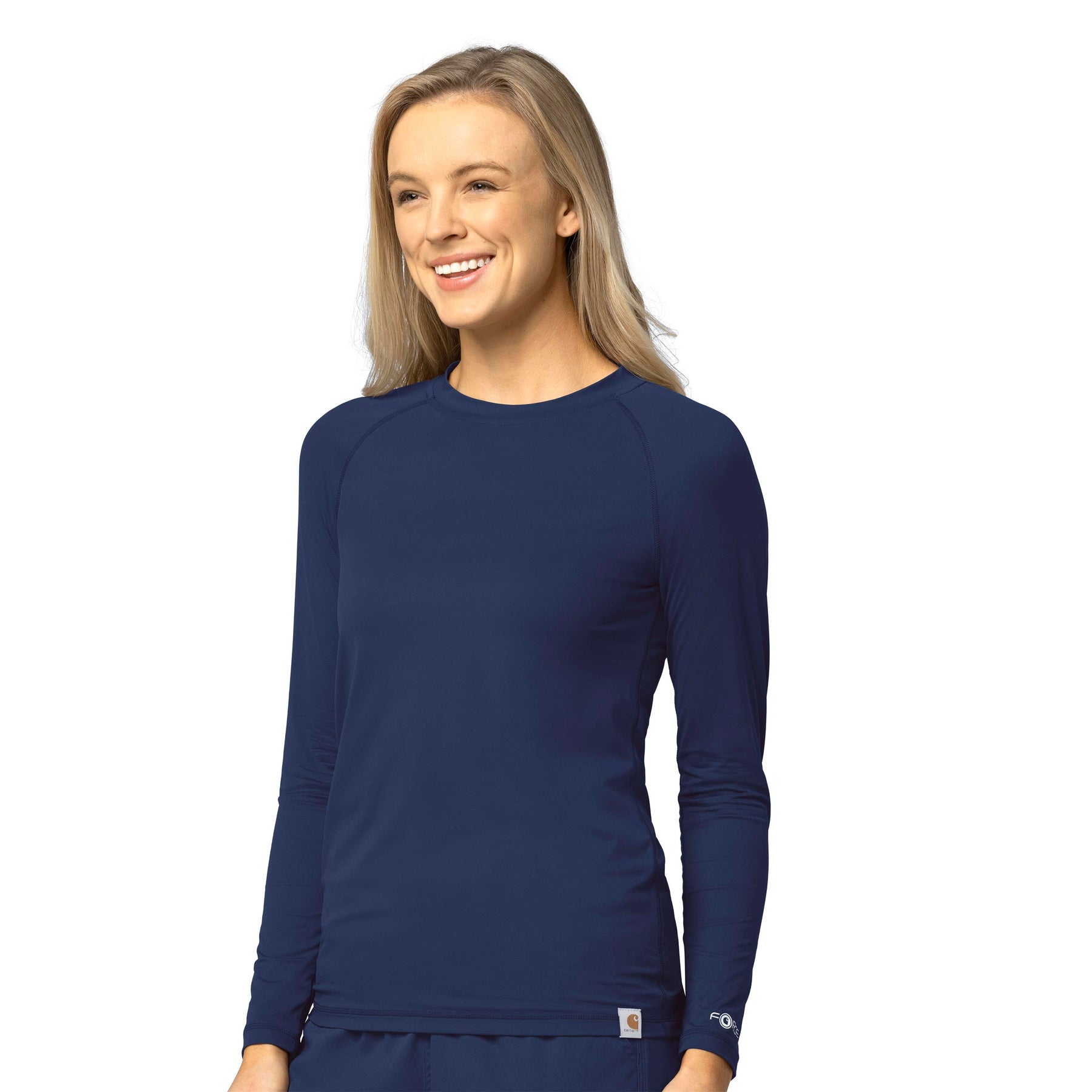 Force Sub-Scrubs Women's Performance Long Sleeve Tee Navy
