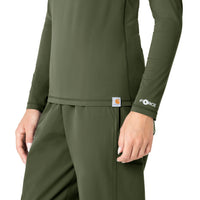 Layers Women's Performance Long Sleeve Tee Olive side detail 1