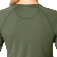 Layers Women's Performance Long Sleeve Tee Olive side detail 2
