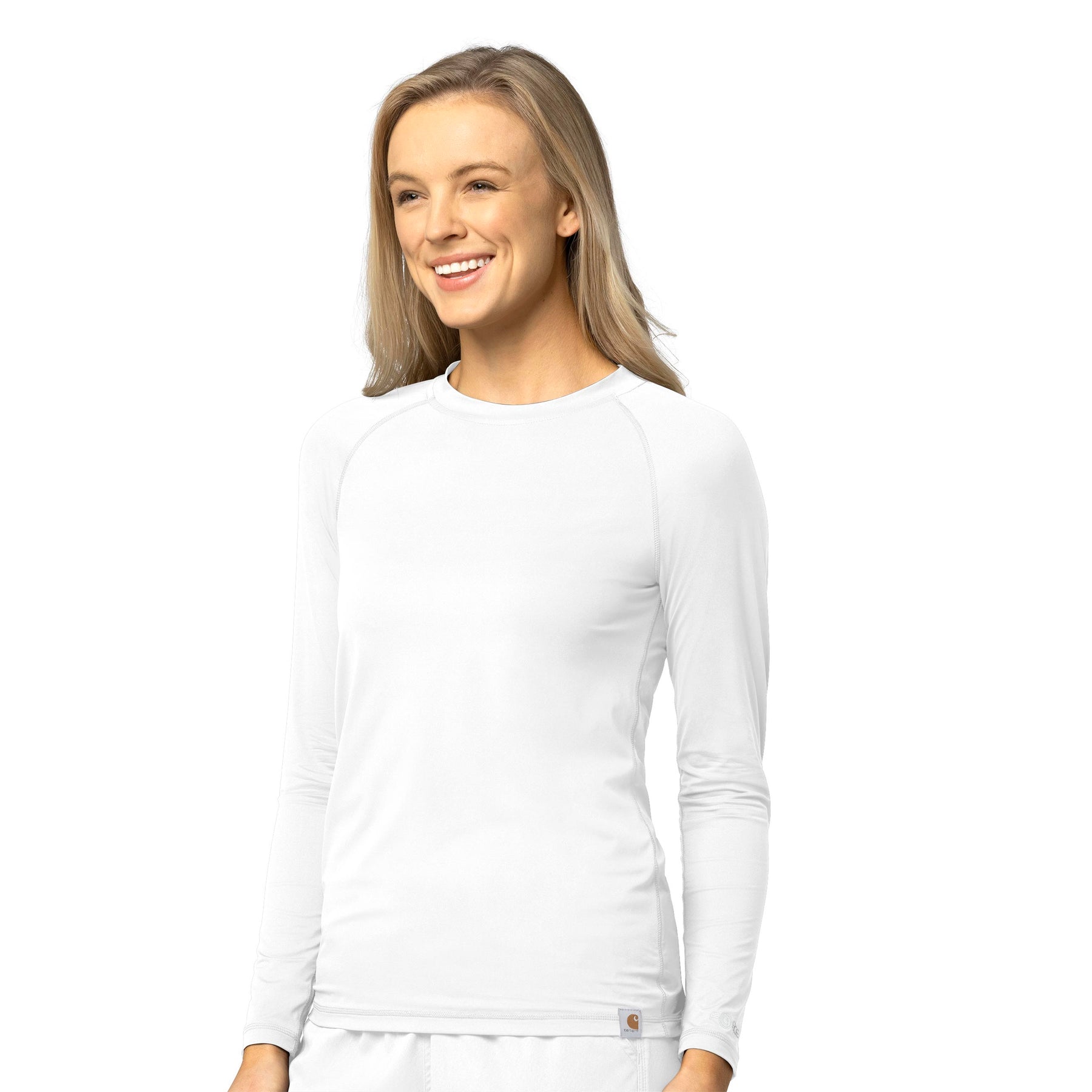 Force Sub-Scrubs Women's Performance Long Sleeve Tee White