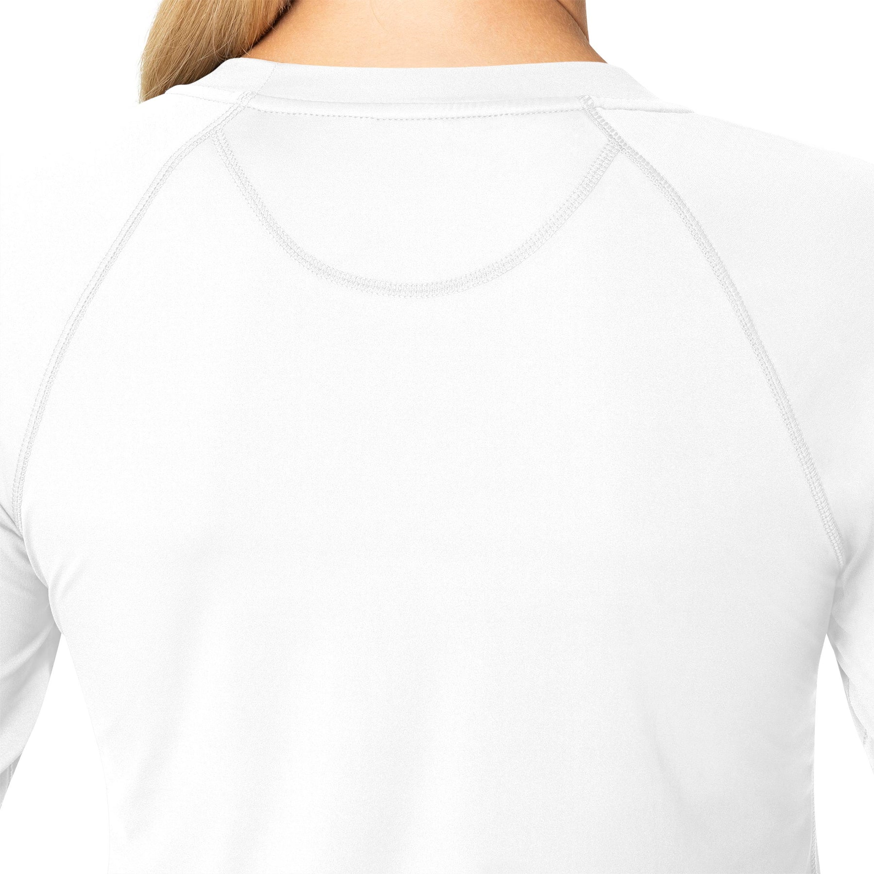 Force Sub-Scrubs Women's Performance Long Sleeve Tee White side detail 2