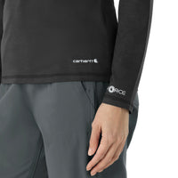 Layers Women's Performance Long Sleeve Tee Black Heather side detail 1