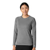 Force Sub-Scrubs Women's Performance Long Sleeve Tee Grey Heather side view