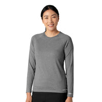 Force Sub-Scrubs Women's Performance Long Sleeve Tee Grey Heather side view