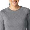 Force Sub-Scrubs Women's Performance Long Sleeve Tee Grey Heather side detail 2