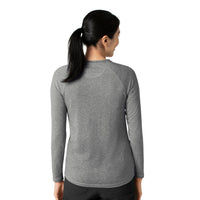Force Sub-Scrubs Women's Performance Long Sleeve Tee Grey Heather back view