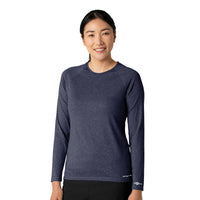 Force Sub-Scrubs Women's Performance Long Sleeve Tee Navy Heather side view