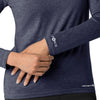 Force Sub-Scrubs Women's Performance Long Sleeve Tee Navy Heather front detail