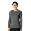 Force Sub-Scrubs Women's Performance Long Sleeve Tee Pewter Heather side view