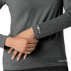 Force Sub-Scrubs Women's Performance Long Sleeve Tee Pewter Heather front detail