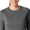 Force Sub-Scrubs Women's Performance Long Sleeve Tee Pewter Heather side detail 2