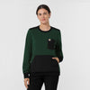 Carhartt Women's Crew Neck Fleece Scrub Sweatshirt - Douglas Fir Front