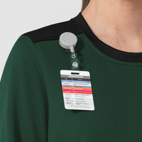 Carhartt Women's Crew Neck Fleece Scrub Sweatshirt - Douglas Fir Badge Loop