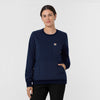 Carhartt Women's Crew Neck Fleece Scrub Sweatshirt - Navy Front