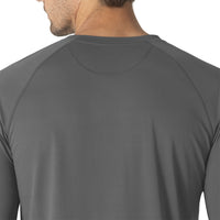 Force Sub-Scrubs Men's Performance Long Sleeve Tee Pewter side detail 1