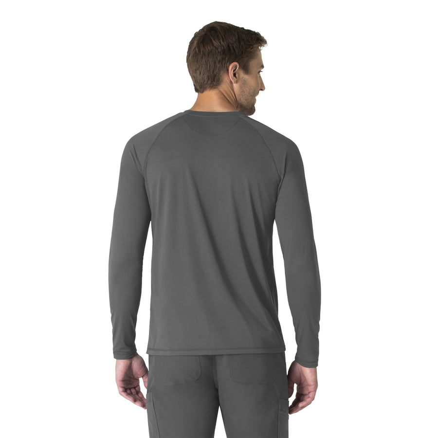 Force Sub-Scrubs Men's Performance Long Sleeve Tee Pewter back view
