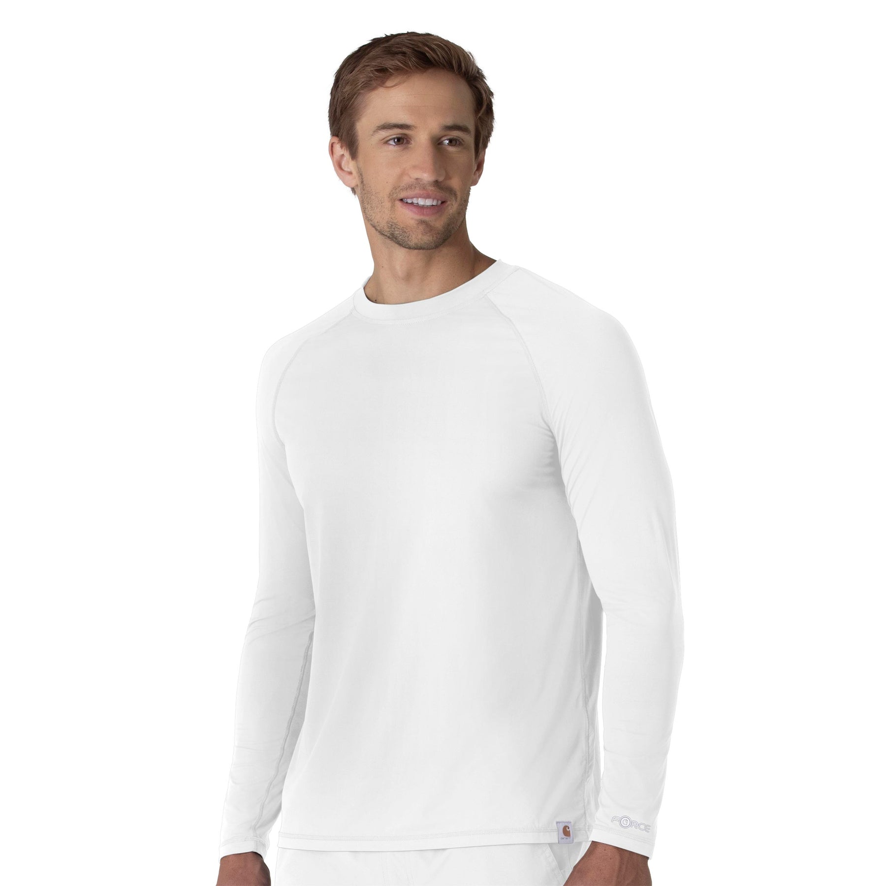 Force Sub-Scrubs Men's Performance Long Sleeve Tee White