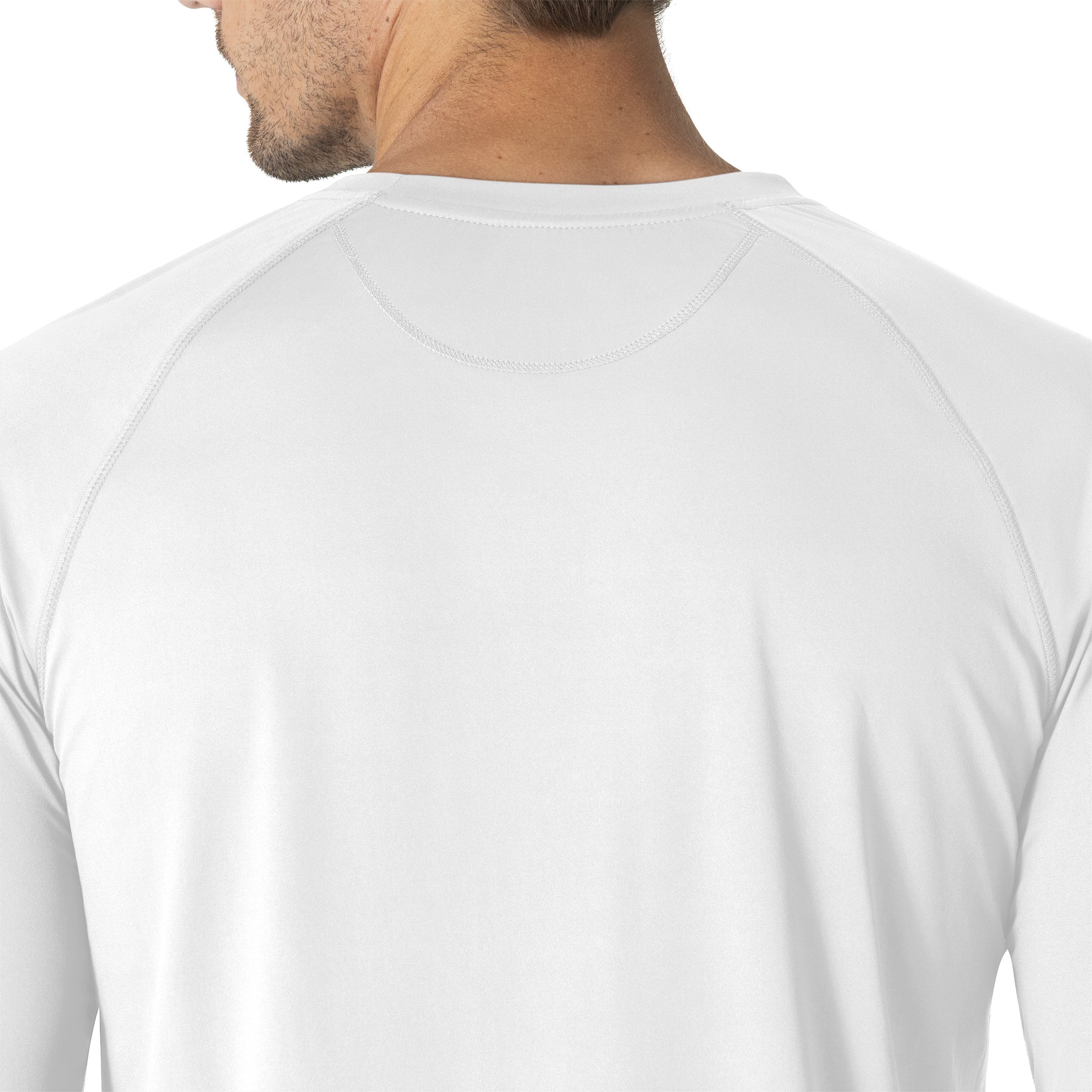 Force Sub-Scrubs Men's Performance Long Sleeve Tee White side detail 1