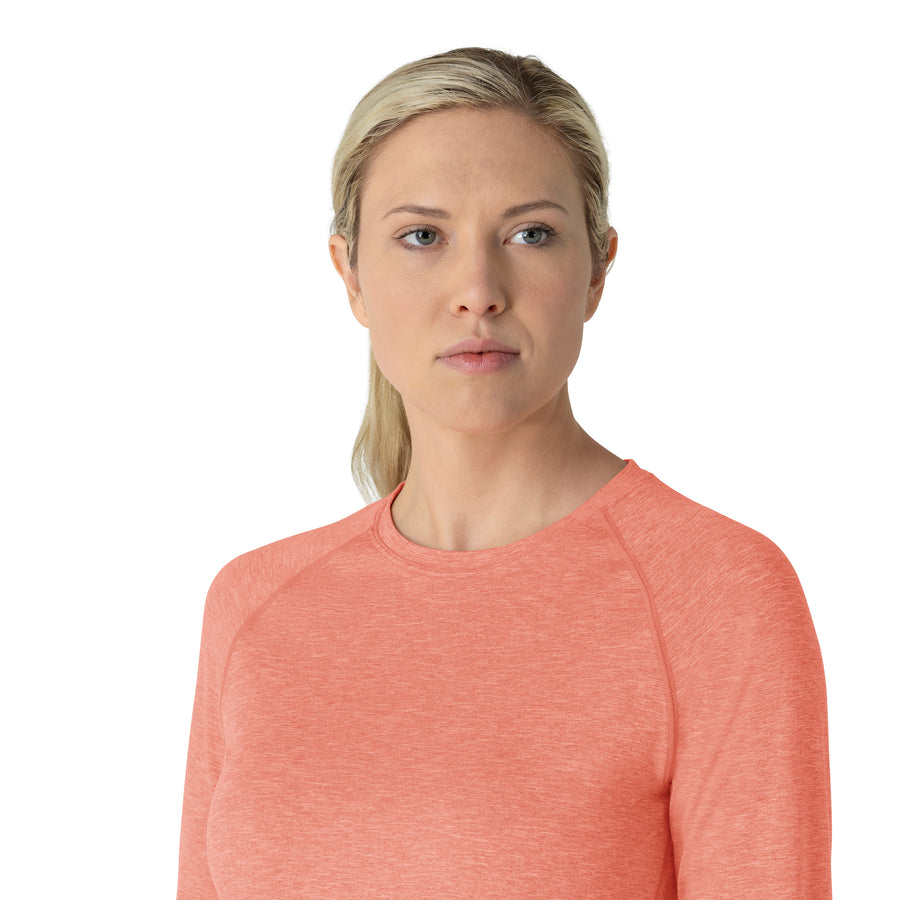 Carhartt Force Women's Performance Long Sleeve Tee - Dusty Cedar Heather