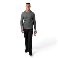 Force Sub-Scrubs Men's Performance Long Sleeve Tee Pewter Heather full scrub set