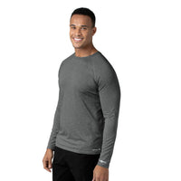 Force Sub-Scrubs Men's Performance Long Sleeve Tee Pewter Heather side view