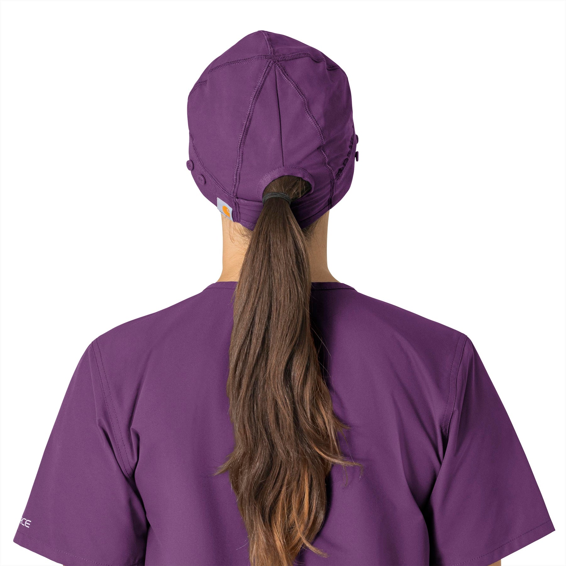 Force Essentials Unisex Beanie Scrub Cap Eggplant back view