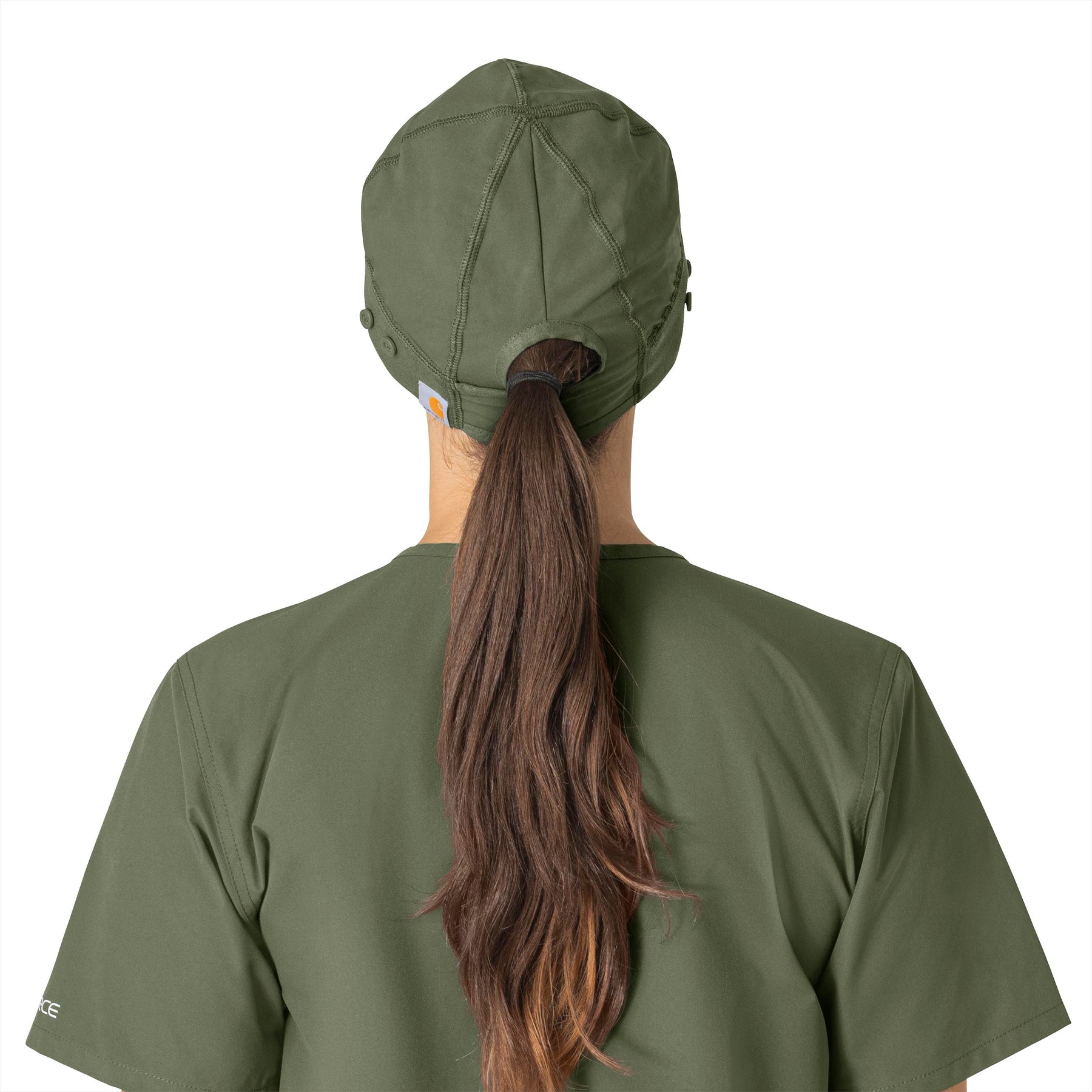 Force Essentials Unisex Beanie Scrub Cap Olive back view