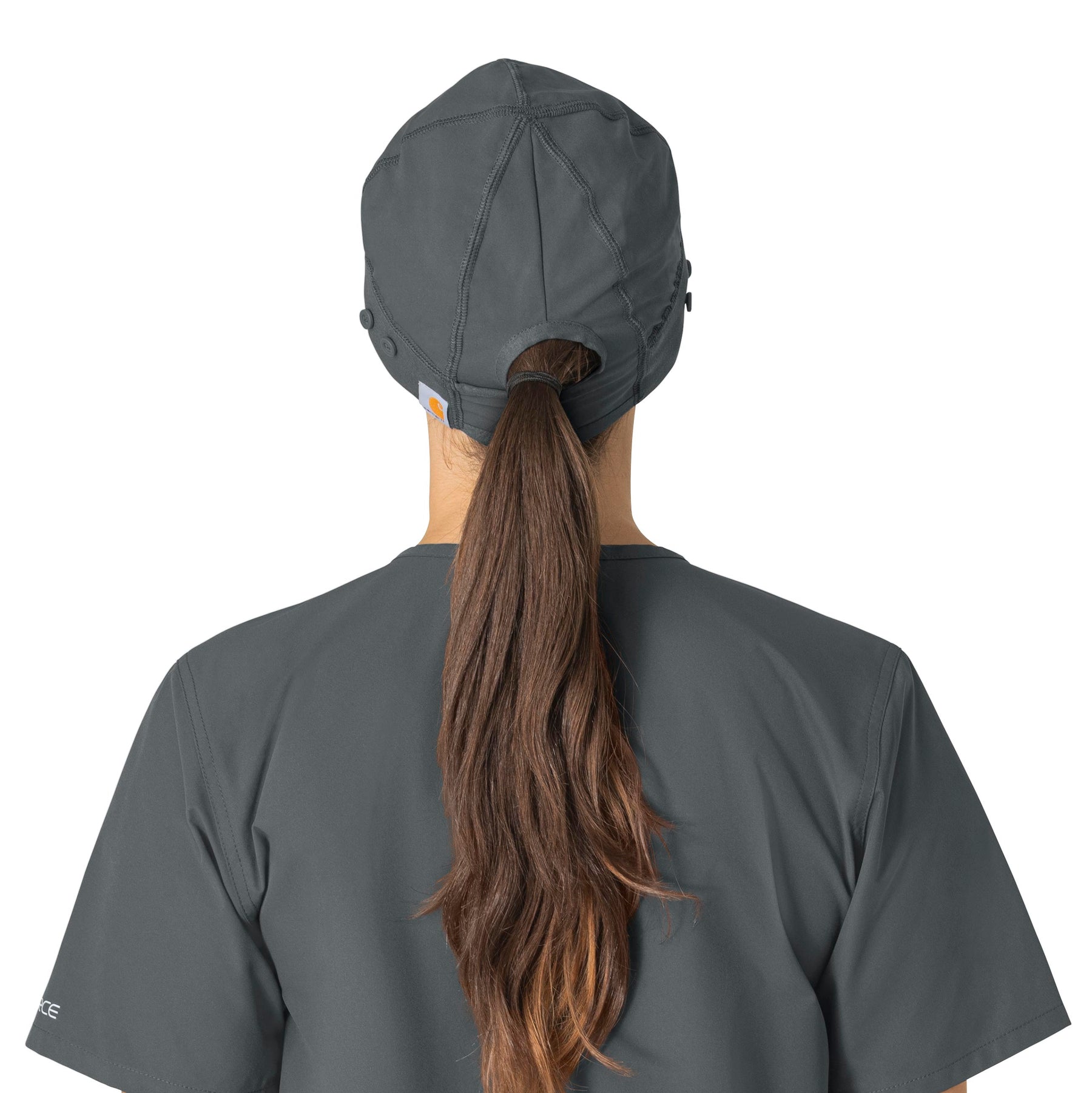 Force Essentials Unisex Beanie Scrub Cap Pewter back view